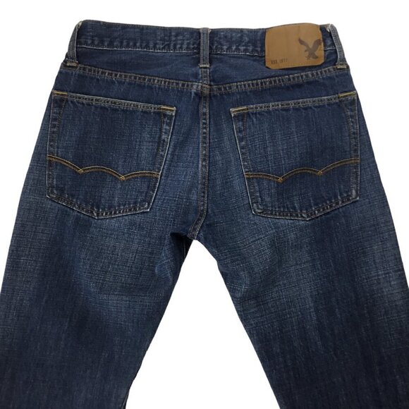 American Eagle AEO Jeans Slim Straight Leg Size 28 x 30 Style 2969 Blue Cotton - Picture 7 of 7